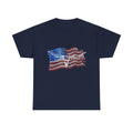 Unisex American Flag Longhorn Tee